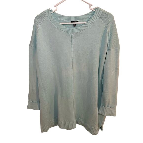 Nwot Talbots Blue 3/4 sleeve Sweater Plus size 2x - Picture 1 of 5